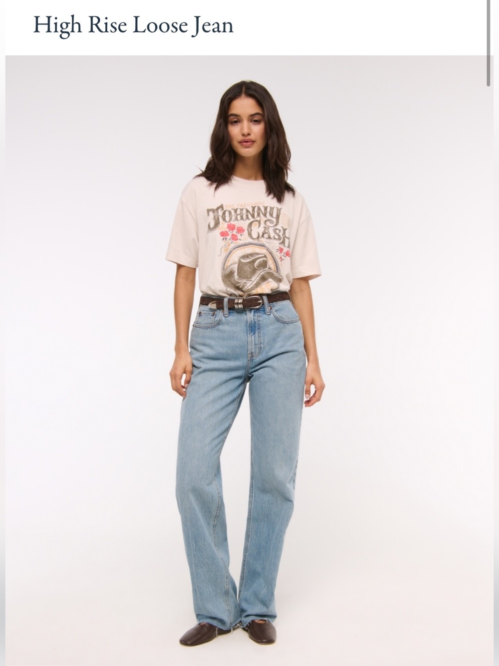 NWT Abercrombie Curve Love High Rise Loose Jeans Sz 30 Xtra Long